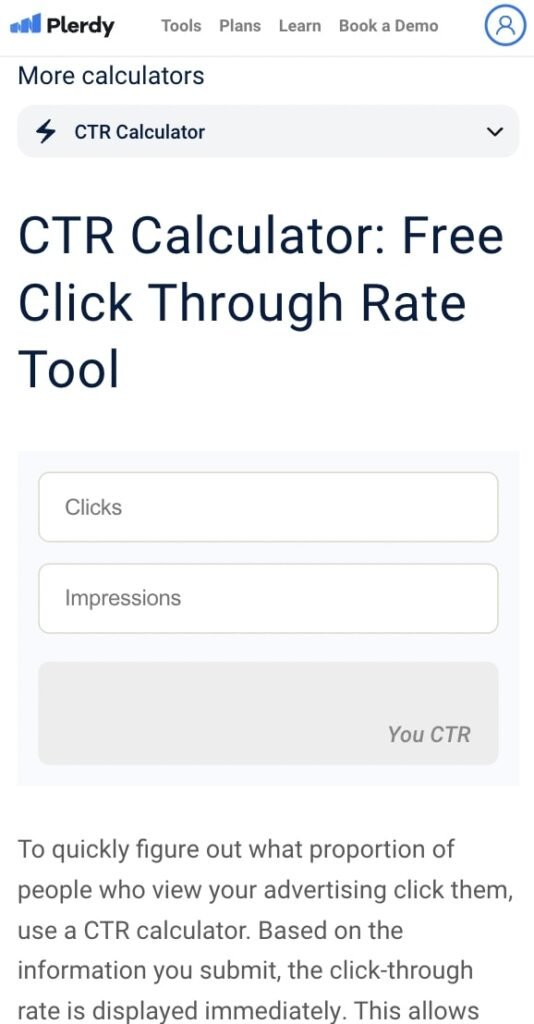 11+ Best Free CTR Calculator Online For 2024 (plerdy) - ColorWhistle