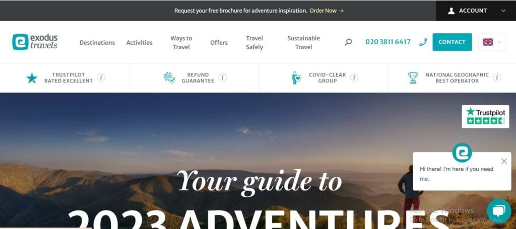 Tech Stack Of Popular Travel Websites (Exodus Travels) - ColorWhistle