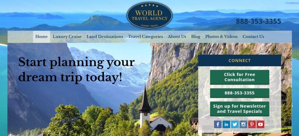 Tech Stack Of Popular Travel Websites (World Travel Agency) - ColorWhistle