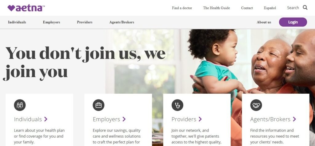 Healthcare & Medical Website Design Ideas (Aetna) - ColorWhistle