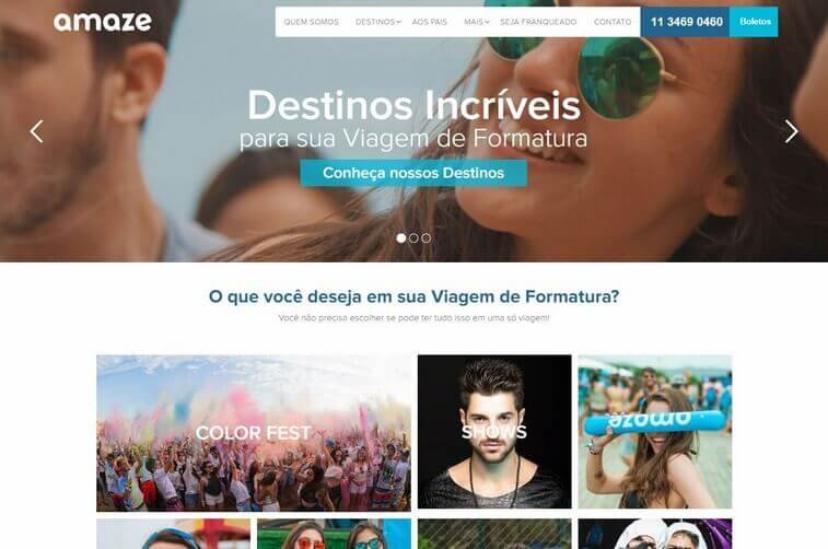 Travel website design and Tourism Planning Website Development Ideas (Amaze) - ColorWhistle