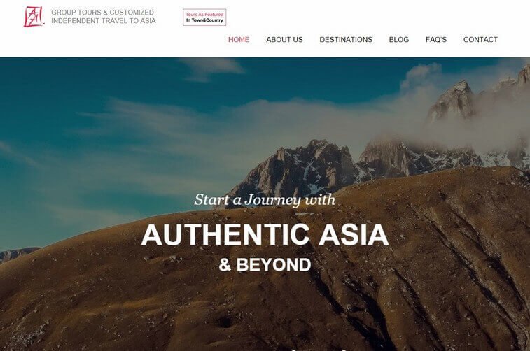 Travel website design and Tourism Planning Website Design Inspirations (Authentic Asia) - ColorWhistle