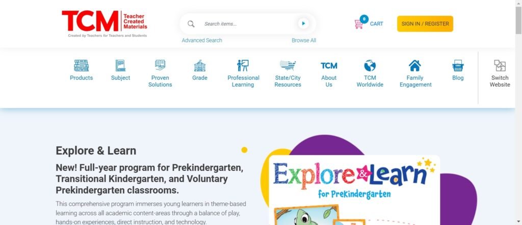 Best Educational Publisher Websites With Exceptional Design (TCM) - ColorWhistle