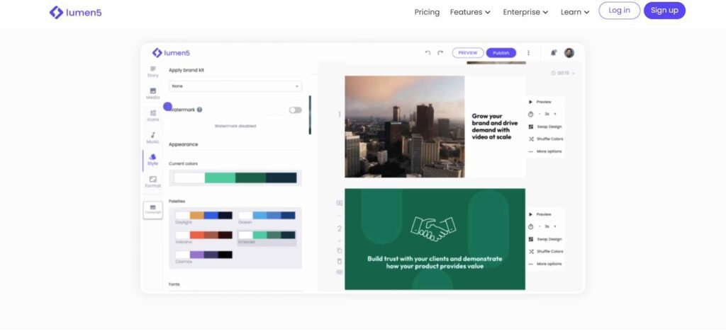 Best video marketing software (editing softwares) - Lumen5 - ColorWhistle