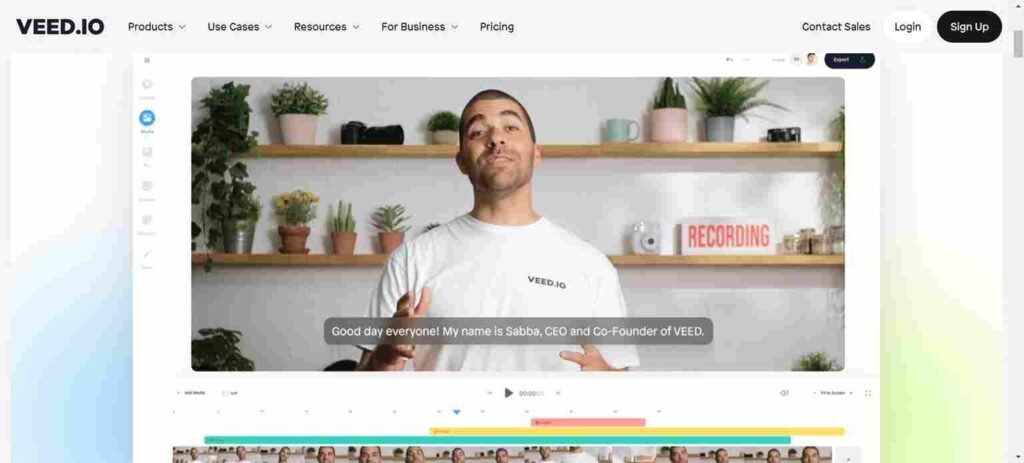 Best video marketing software (editing softwares) - Veed.io - ColorWhistle