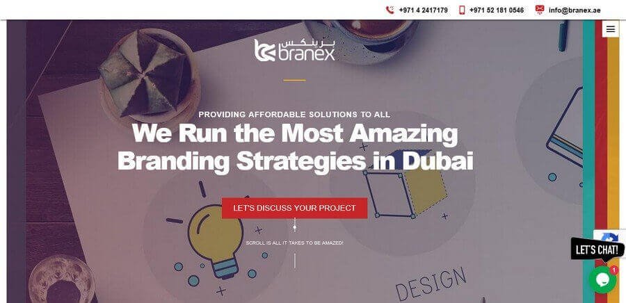 Web Design, Website Development Companies in Dubai (Branex) - ColorWhistle
