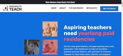 Case Studies - How Webflow's No-Code Platform is Reshaping Educational Websites (Prepared to Teach) - ColorWhistle