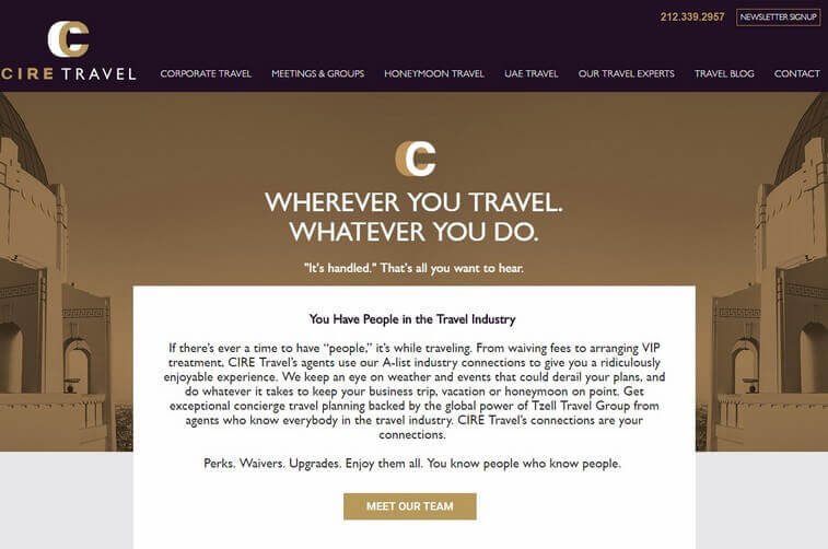 Travel website design and Tourism Planning Web Design Inspirations (Cire) - ColorWhistle