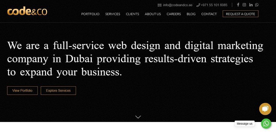 Web Design, Website Development Companies in Dubai (Code&Co) - ColorWhistle