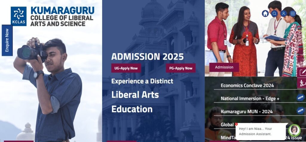 College Website Design Trends & Technologies(Kumaraguru College of arts and science) - ColorWhistle