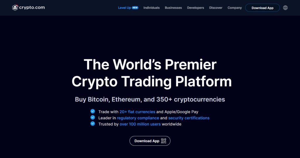 Website Types - Cryptocurrency Website design - Crypto.com - Colorwhistle