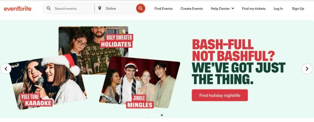 Website Types - Event Website design - EventBrite - Colorwhistle