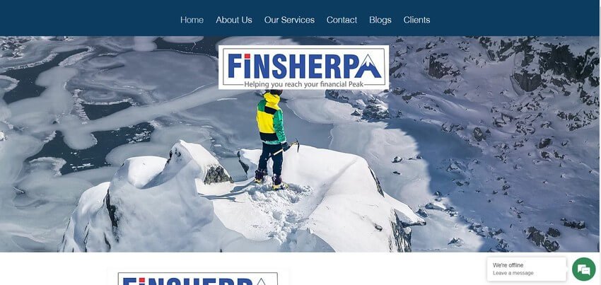 Financial Advisor Website Design Ideas (Finsherpa) - ColorWhistle