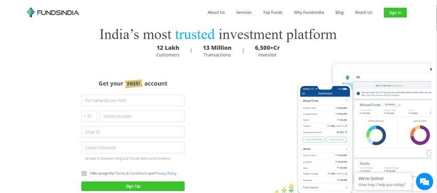 Financial Advisor Website Design Ideas (FundsIndia) - ColorWhistle