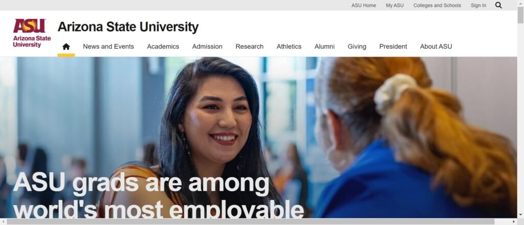 Higher Education Website Trends in India vs USA vs Europe (Arizona state university)- ColorWhistle