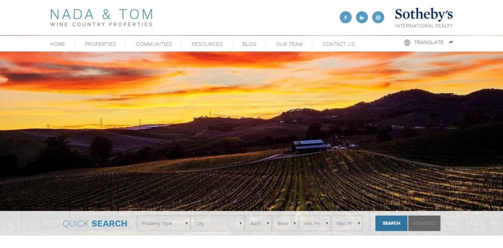Real Estate Website Design Ideas and Examples (NadaTom) - ColorWhistle
