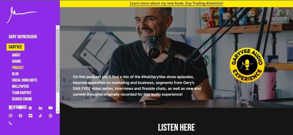 List of Podcasts for Digital Agency Marketing (Garyvee)- ColorWhistle