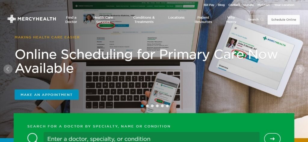 The Best Healthcare Website Designs & Medical Website Design Ideas (Mercy) - ColorWhistle
