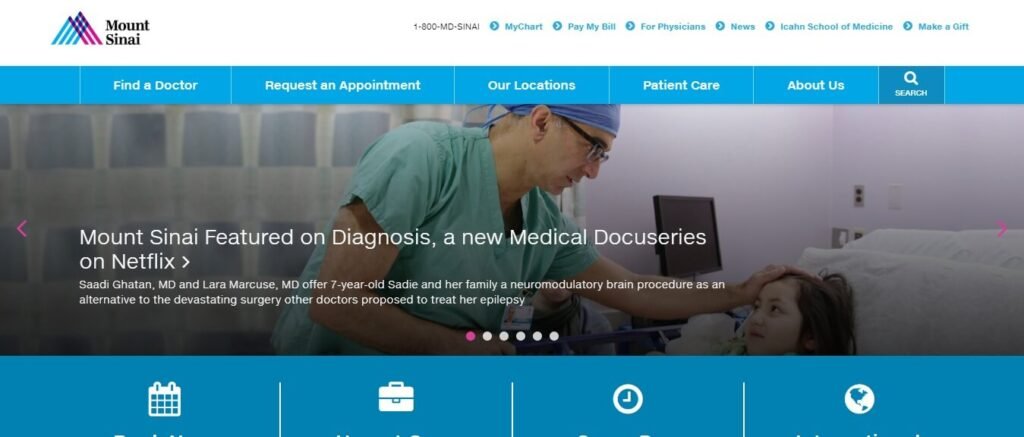 Healthcare & Medical Website Design Ideas (MountSinai) - ColorWhistle