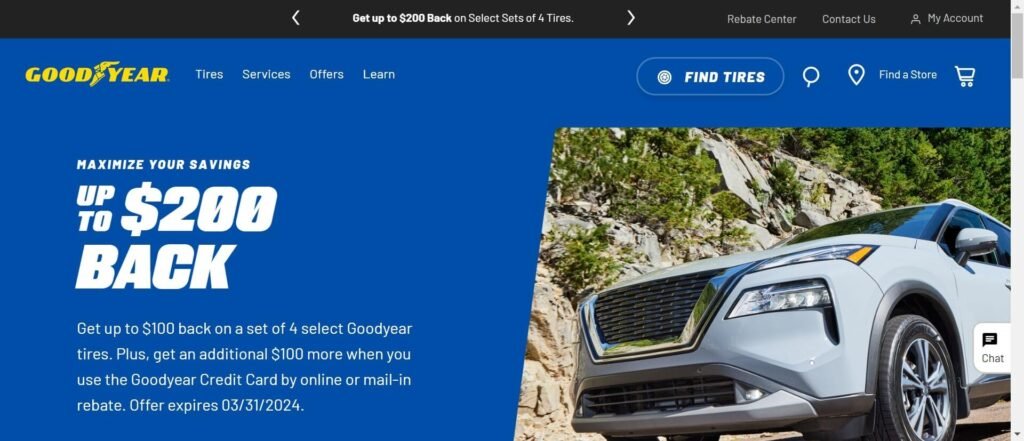 Paid Advertising and Social Media Strategies for Tire Industry (Goodyear website) - ColorWhistle