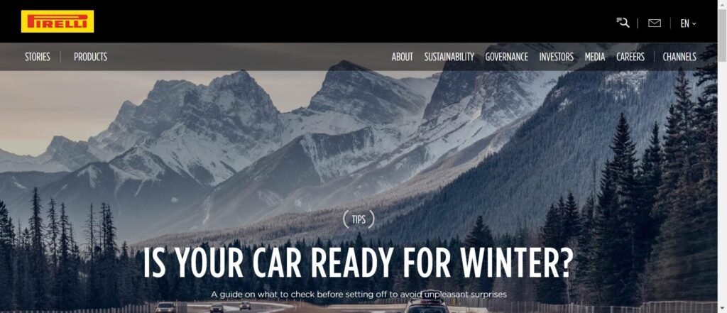 Paid Advertising and Social Media Strategies for Tire Industry (Pirelli website) - ColorWhistle