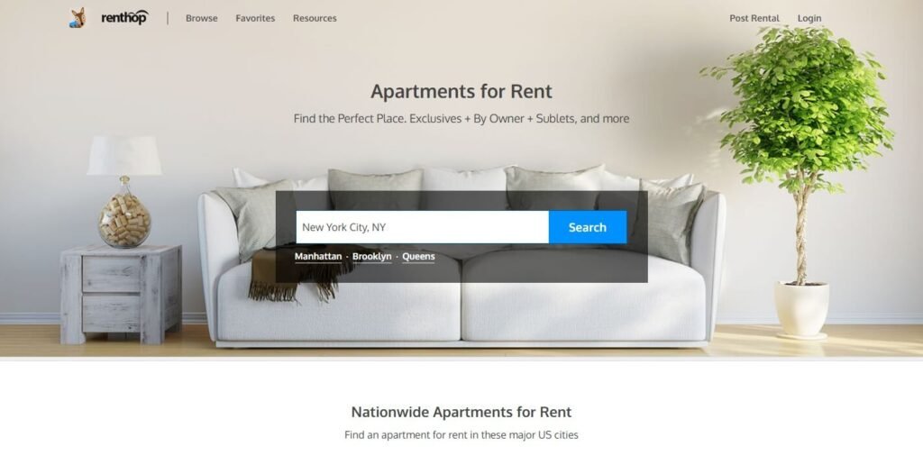 Real Estate Website Design Ideas and Examples(Renthop) - ColorWhistle