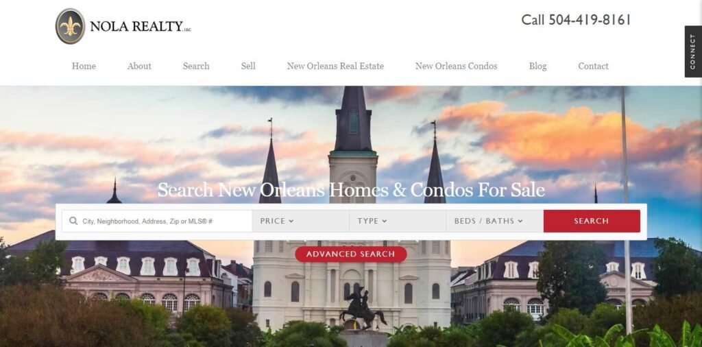 Real Estate Website Design Ideas and Examples (Nola) - ColorWhistle