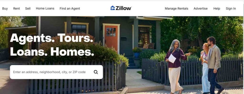 Website Types - Real Estate Website design - Zillow - ColorWhistle