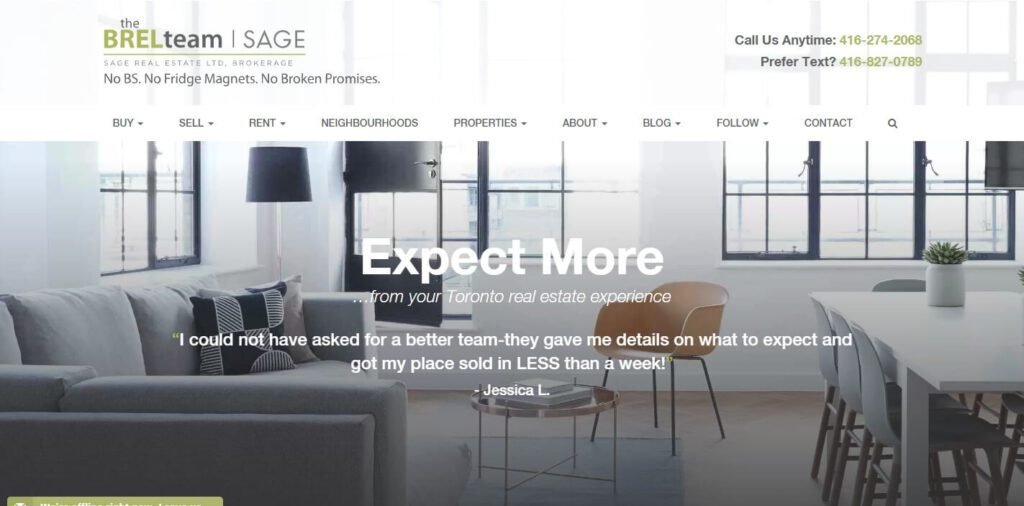 Real Estate Website Design Ideas and Examples (Brelteam) - ColorWhistle