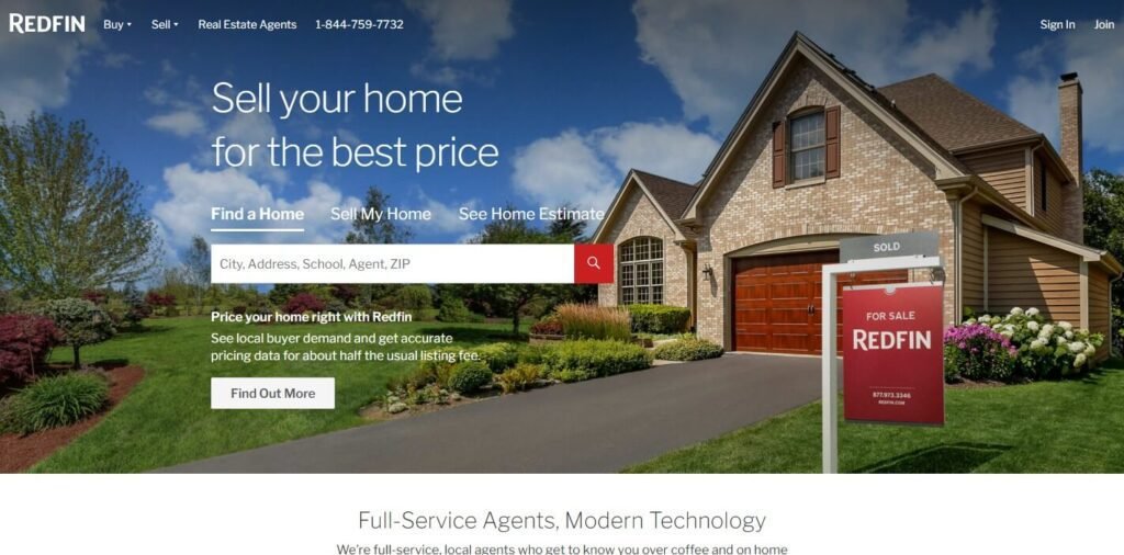 Real Estate Website Design Ideas and Examples (Redfin) - ColorWhistle