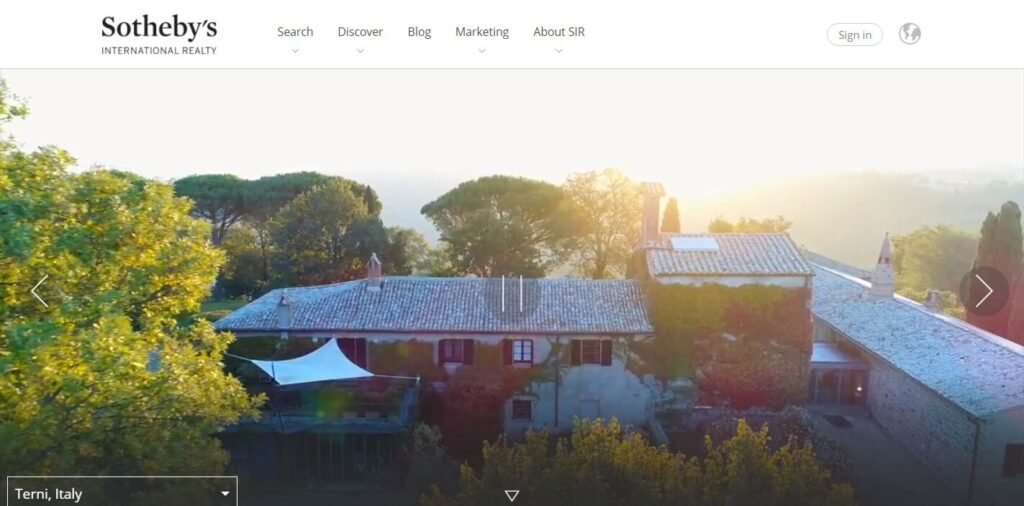 Real Estate Website Design Ideas and Examples (Sothebys) - ColorWhistle