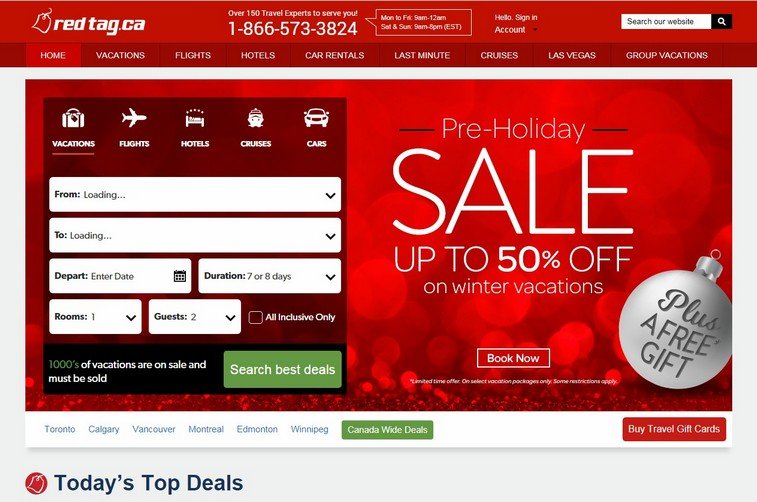 Travel Website Design and Tourism Booking Website Development Ideas (Redtag) - ColorWhistle