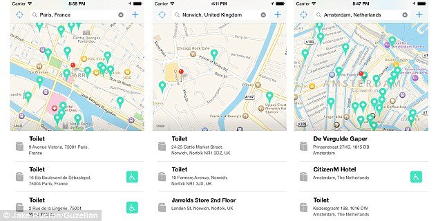 Washroom Finder (Mobile App Features) - ColorWhistle