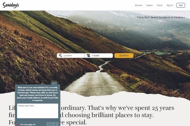 Travel Website Design and Tourism Booking Website Design Ideas (Sawdays) - ColorWhistle