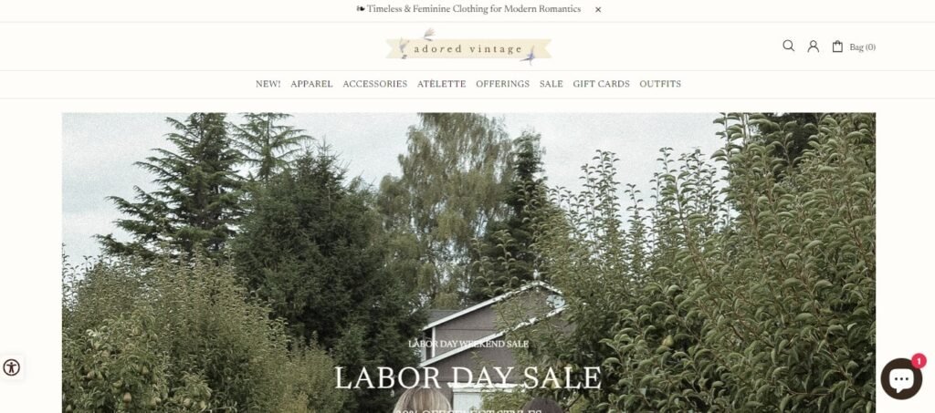 Shopify Store Design Inspirations for Clothing Company(Adore Vintage) - ColorWhistle