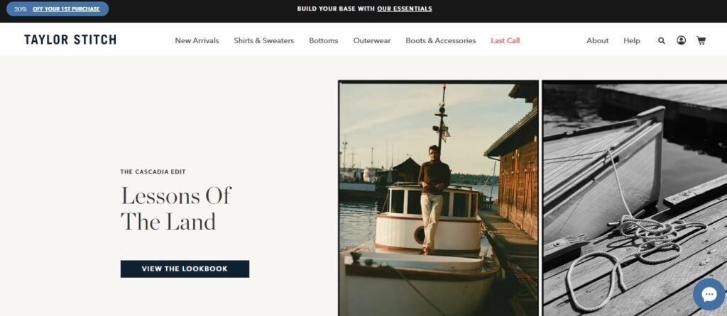 Shopify Store Design Inspirations for Clothing Company(Tailor Stitch) - ColorWhistle