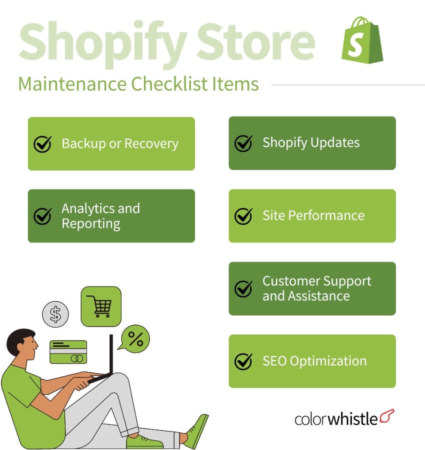 Shopify Store Maintenance Checklist Items - ColorWhistle
