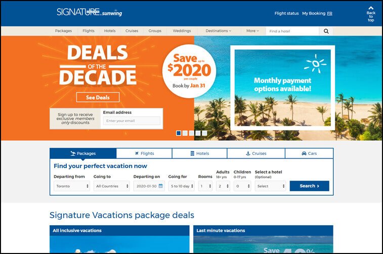 Travel website design and Tourism Package Website Design Ideas (Signature) - ColorWhistle