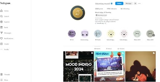 Social Media Trends of Colleges in India Vs USA (IIT Bombay instagram) - ColorWhistle