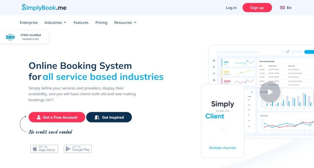 Streamlining Appointment and Scheduling Systems with Webflow - (Simply Book.me Homepage) - ColorWhistle