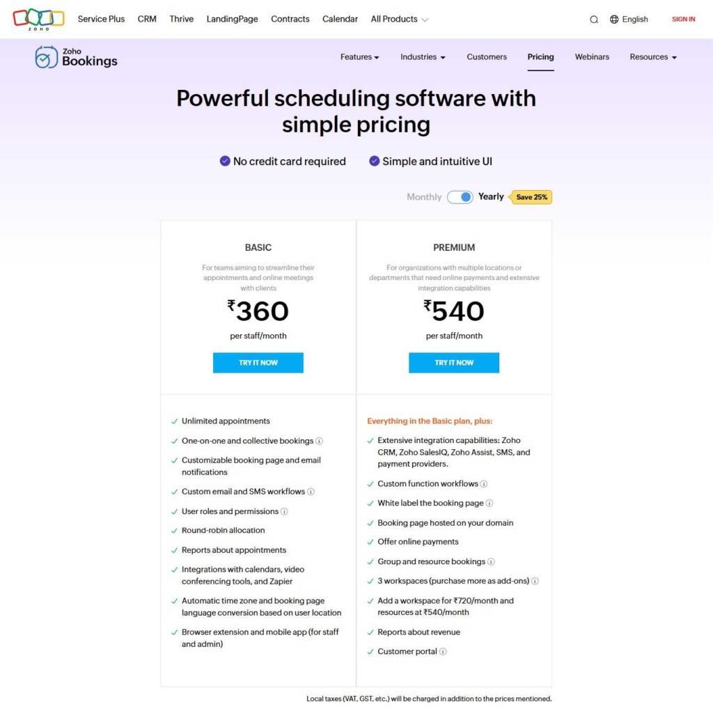 Streamlining Appointment and Scheduling Systems with Webflow - (Zoho Pricing) - ColorWhistle