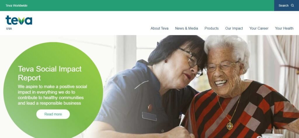 The Best Healthcare Website Designs & Medical Website Design Ideas (Teva USA) - ColorWhistle