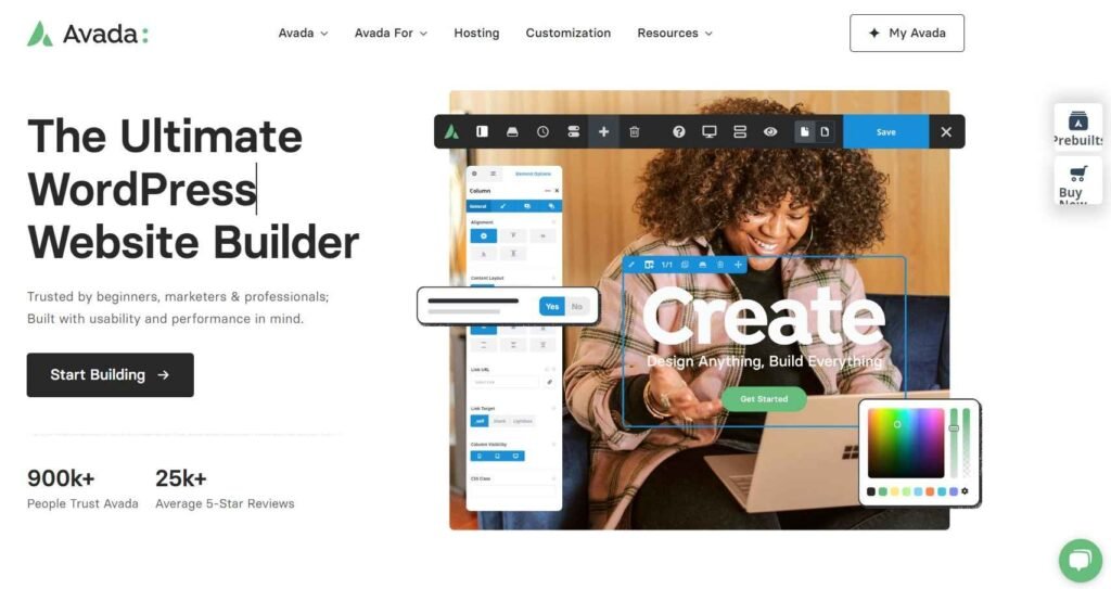 Top 10 WordPress Mobile-Friendly Themes - (Avada example one) - ColorWhistle