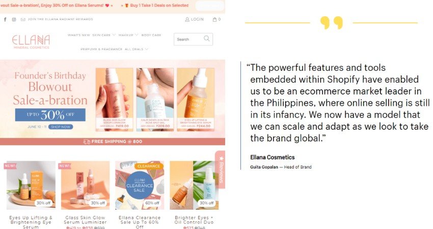 Top 21+ Websites Built on Shopify Plus(Ellana) - ColorWhistle