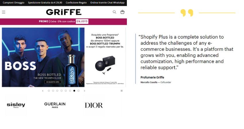 Top 21+ Websites Built on Shopify Plus(Griffe) - ColorWhistle