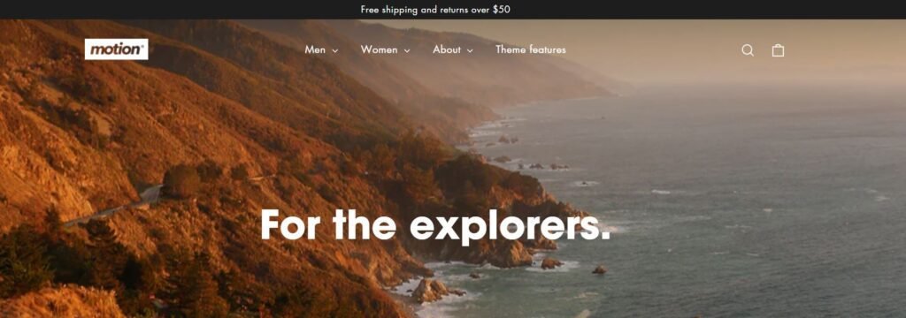 Top Shopify Themes for fashion brands (Motion Theme)- ColorWhistle