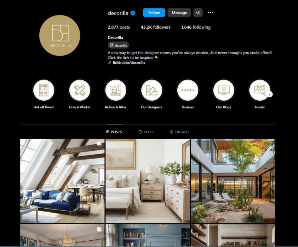 Top Social Media Strategies for Interior Designers (Decorilla) - ColorWhistle