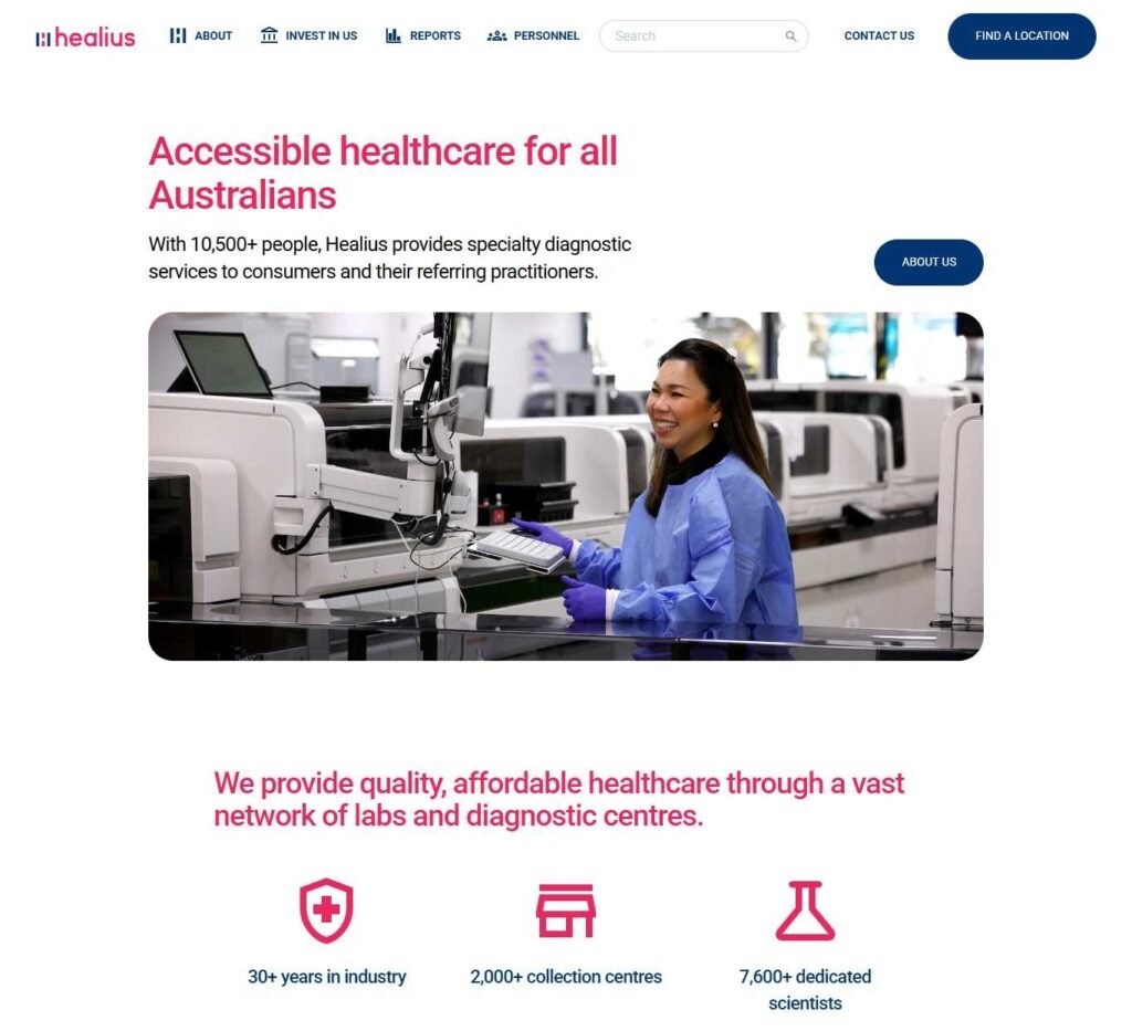 Webflow case study How a Healthcare Website Thrived During Crises - (Healius Website) - Colorwhistle