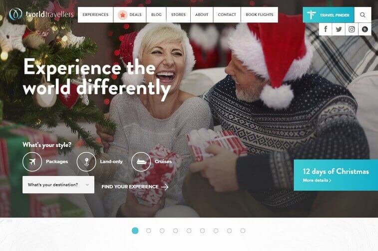 Travel website design and Tourism Planning Website Development Ideas (World Travelers) - ColorWhistle