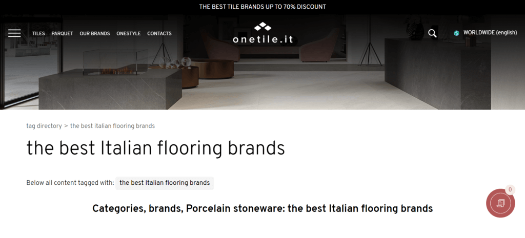 Italian Flooring Company Website Ideas (Onetile) - ColorWhistle